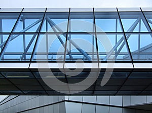 Ultra modern walkway in the city