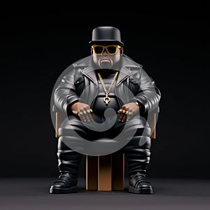 Ultra-photorealistic Notorious-big Funko-pop Chair Image: Minimalist Design And Iconic Features