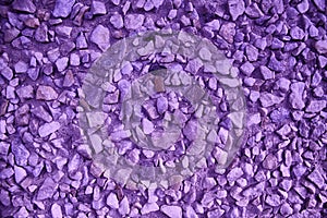 Ultra purple Pebble textured surface, stone backdrop and boulder background