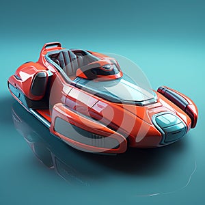 Ultra Realistic 4k Front View Hovercraft With Streamlined Styling