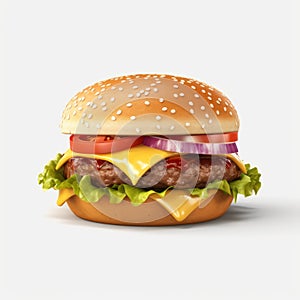 Ultra Realistic 4k Hamburger: High Detailed 3d Model Psd For Free