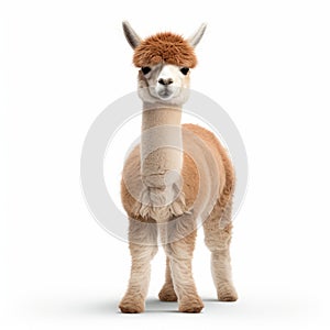 Ultra-realistic Alpaca Photo: High Resolution 3d Rendering With Photorealistic Detail