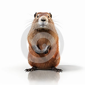 Ultra-realistic Beaver Photo With Super Detail And Soft Lighting