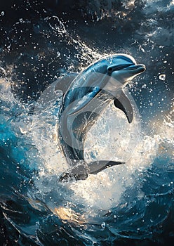 Graceful Dolphin in Motion photo