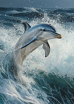 Graceful Dolphin in Motion photo