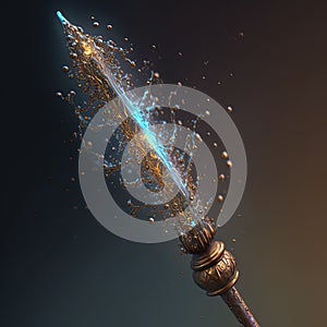 ultra realistic mystical wand close up