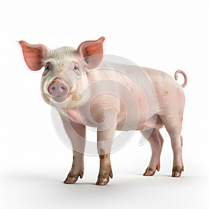 Ultra-realistic Pig Photo With High Resolution And Soft Lighting