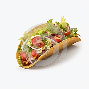 Ultra Realistic Red Taco Psd Mockup On White Background