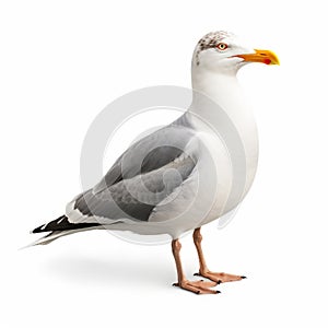 Ultra-realistic Seagull Photo With Soft Lighting And Super Detail