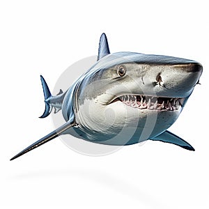 Ultra-realistic Shark Photo On White Background