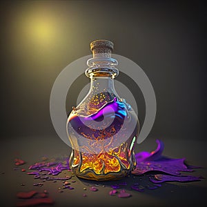 ultra realistic soggy mystical potion close up photo