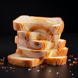 Ultra-realistic Toast Photography With Norland Slices On White Background