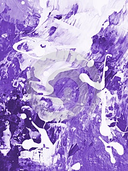 Ultra Violet abstract hand painted background.