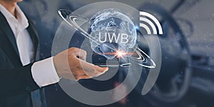 Ultra wideband technology high-frequency broadband RF technology, close range communication systems, and precise positioning