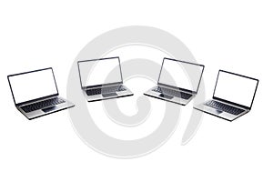 Ultrabook laptop isolated white photo