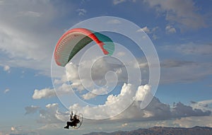 Ultralight Aircraft Over Desert photo