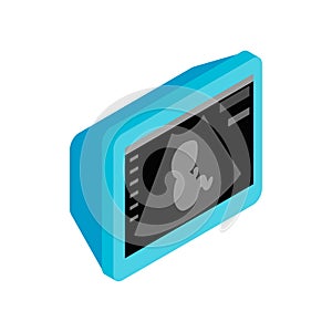 Ultrasonic diagnostic machine isometric icon