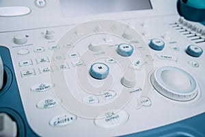 Ultrasound equipment. Diagnostics and sonography. Modern medical device.