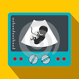 Ultrasound fetus flat icon