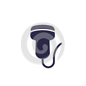 ultrasound icon, ultrasonic scanning vector
