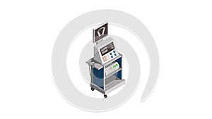 Ultrasound Machine icon animation for medical motion graphics