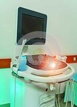 Ultrasound medical device for diagnostics. Sonography. Medical