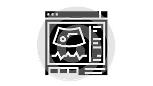 ultrasound radiology glyph icon animation