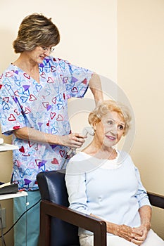 Ultrasound Therapy for Senior Woman