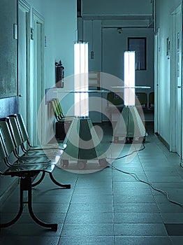 Ultraviolet light disinfection of hospital waiting rooms