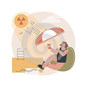 Ultraviolet radiation abstract concept vector illustration