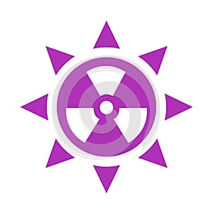 Ultraviolet radiation vector icon