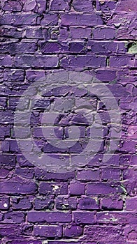 The ultraviolet tones of this brick wall evoke a sense of creativity and the unconventional, with a texture that invites