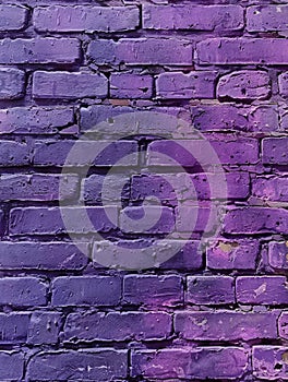 The ultraviolet tones of this brick wall evoke a sense of creativity and the unconventional, with a texture that invites