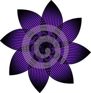 An ultraviolet vector flower