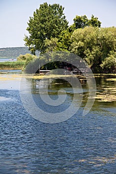 Ulubat or Uluabat Lake Golyazi surroundings in Bursa, Turkey, wonderful lake views, June 25 2023