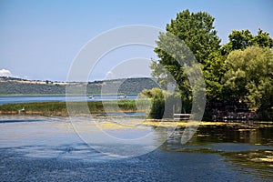 Ulubat or Uluabat Lake Golyazi surroundings in Bursa, Turkey, wonderful lake views, June 25 2023 photo