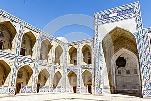 Ulugbek madrassa in Bukhara, Uzbekistan