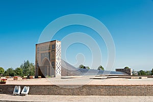 Ulugh Beg Observatory in Samarkand, Uzbekistan. It is part of the World Heritage Site.