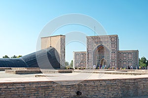 Ulugh Beg Observatory in Samarkand, Uzbekistan. It is part of the World Heritage Site.