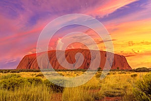 Uluru Australia sunset sky