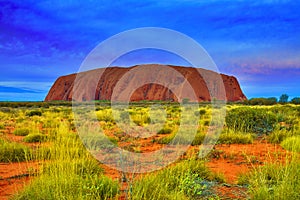 Uluru Ayers Rock red massive in Australia