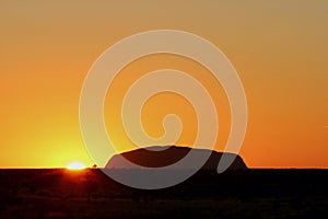 Uluru Ayers Rock at sunrise