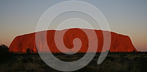 Uluru Ayers Rock at Sunset