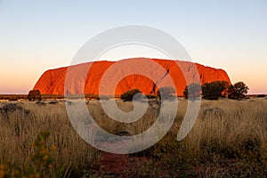 Uluru monolit during sunset, Ayers Rock, Red Center, Australia