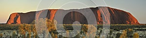 Uluru mountain at sunrise