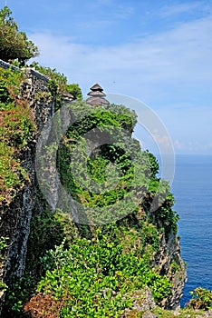 Uluwatu temple is a famous hindu temple in Bali.