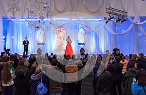 ULYANOVSK, RUSSIA, DECEMBER 03, 2016: Beauty Contest Miss Ulyanovsk in mall on December 03, 2016 in Ulyanovsk, Russia.