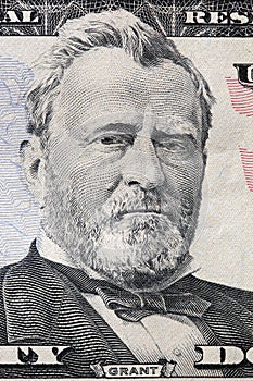 Ulysses S. Grant portrait on a twenty dollar bill. photo