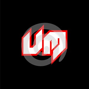 UM logo design, initial UM letter design with sci-fi style. UM logo for game, esport, Technology, Digital, Community or Business. photo