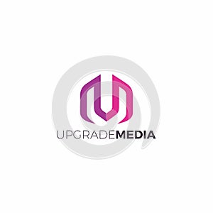 UM Logo Simple Design. Letter M Icon photo